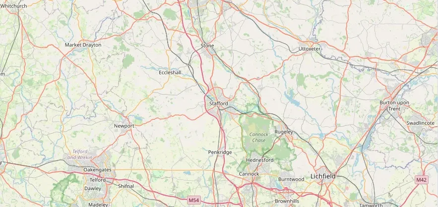 Map of the Stafford area we cover